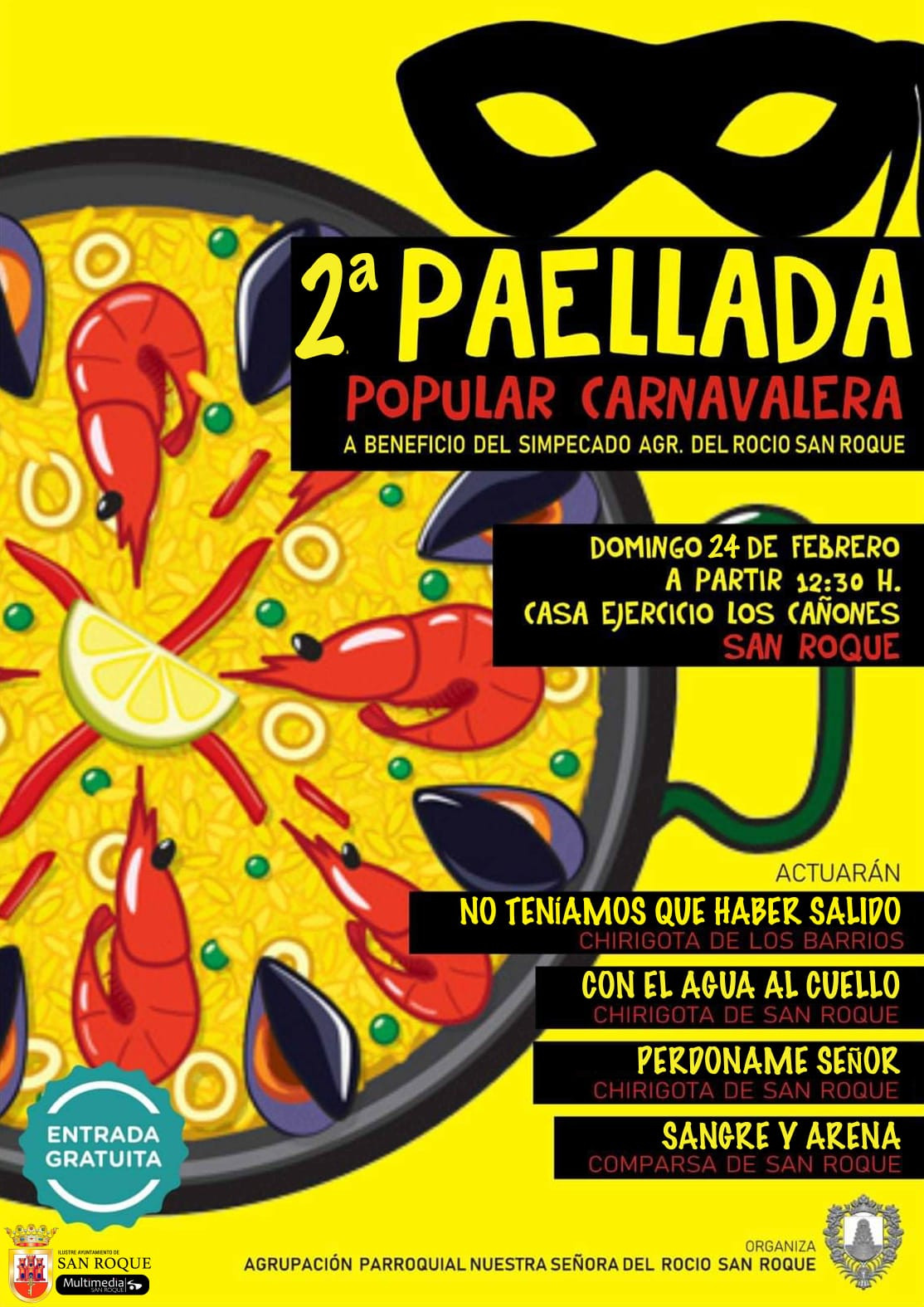 Cartel ii paellada popular carnavalera 2
